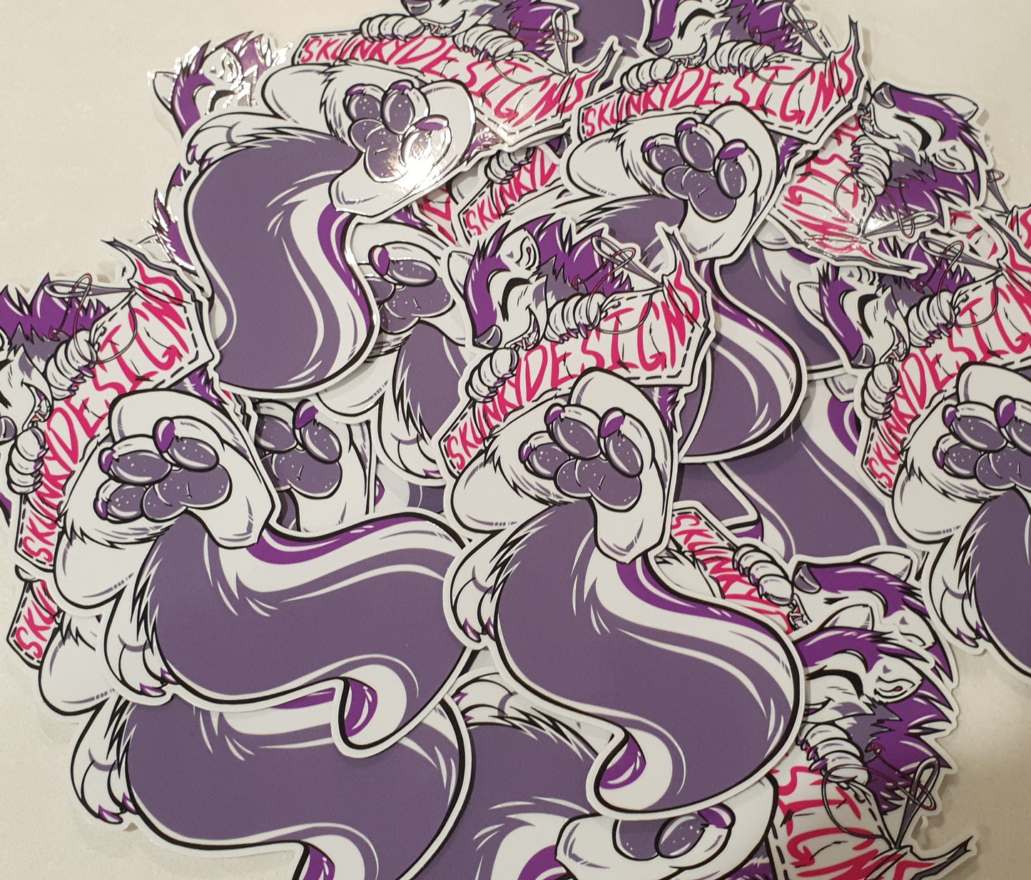 Skunky Designs Mascot Sticker - Large