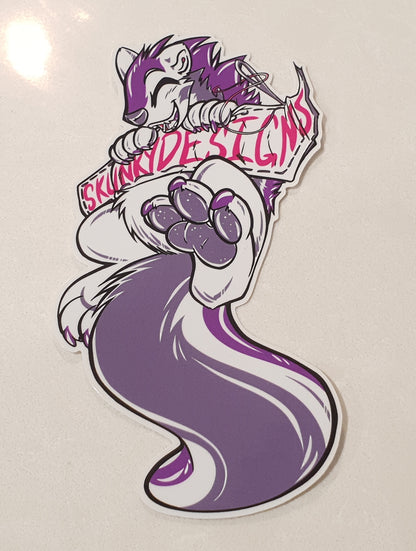 Skunky Designs Mascot Sticker - Large